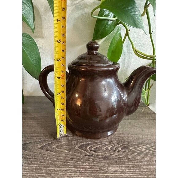 Vintage Brown Ceramic Teapot - Picture 2 of 7